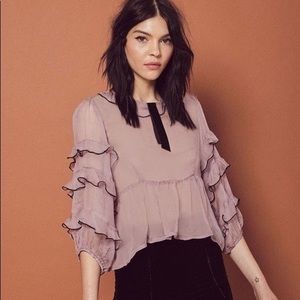 Blouse SOUFFLE TOP - M / LAVENDER from Love and Lemons.